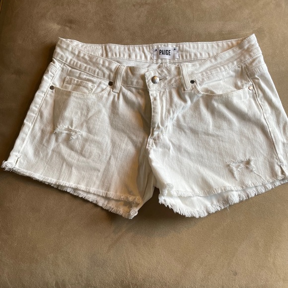PAIGE Pants - Paige white denim shorts